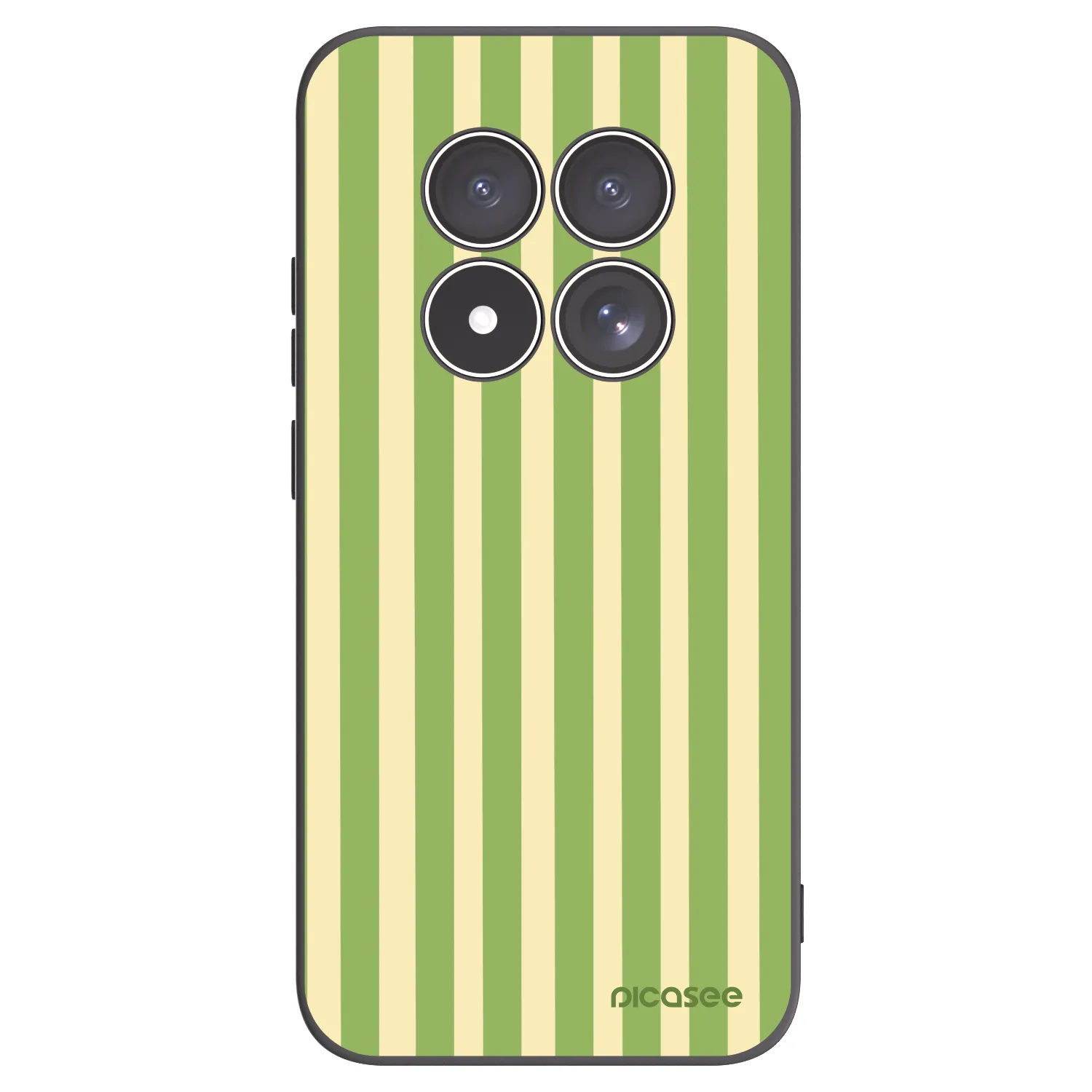 Picasee Μαύρη θήκη σιλικόνης για Xiaomi Redmi Note 15 Pro 5G - Lines Matcha