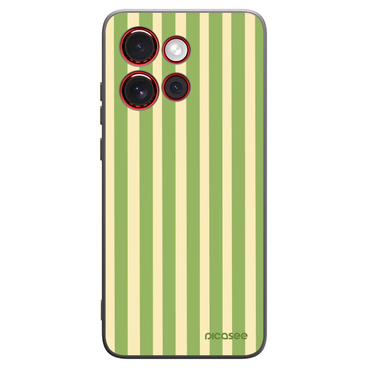 Picasee Μαύρη θήκη σιλικόνης για Motorola Edge 60 Neo 5G - Lines Matcha