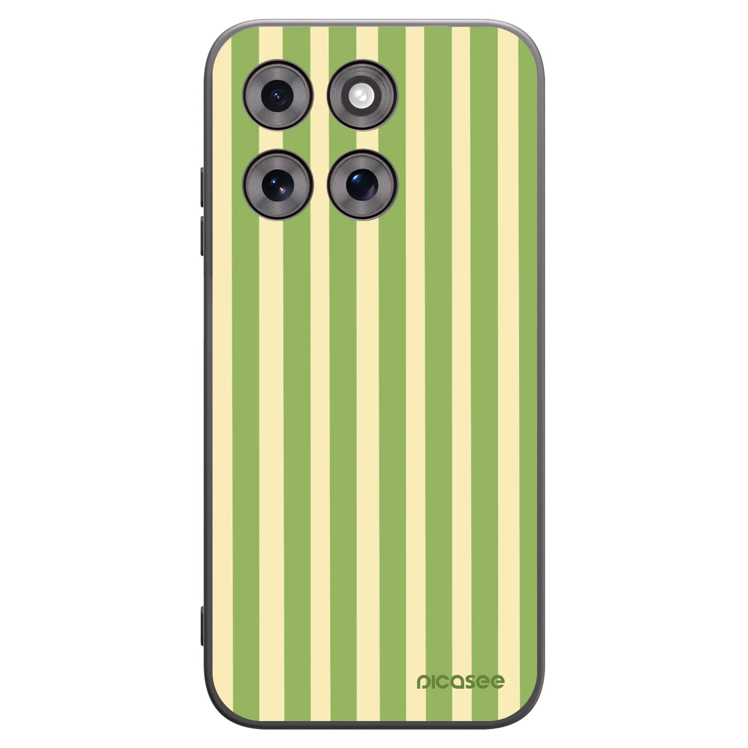 Picasee Μαύρη θήκη σιλικόνης για Motorola Moto G77 - Lines Matcha