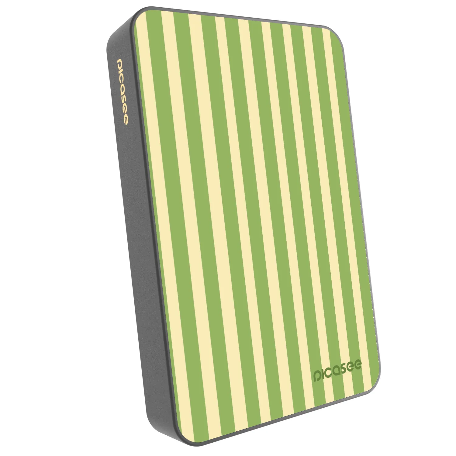 Picasee Powerbank με MagSafe 10 000 mAh Γκρί - Lines Matcha
