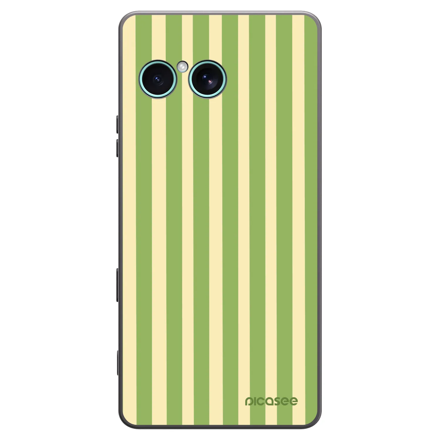 Picasee Μαύρη θήκη σιλικόνης για Sony Xperia 10 VII - Lines Matcha