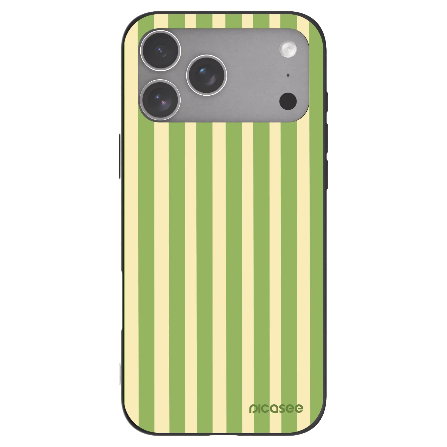 Picasee Μαύρη θήκη σιλικόνης για Apple iPhone 18 Pro Max - Lines Matcha