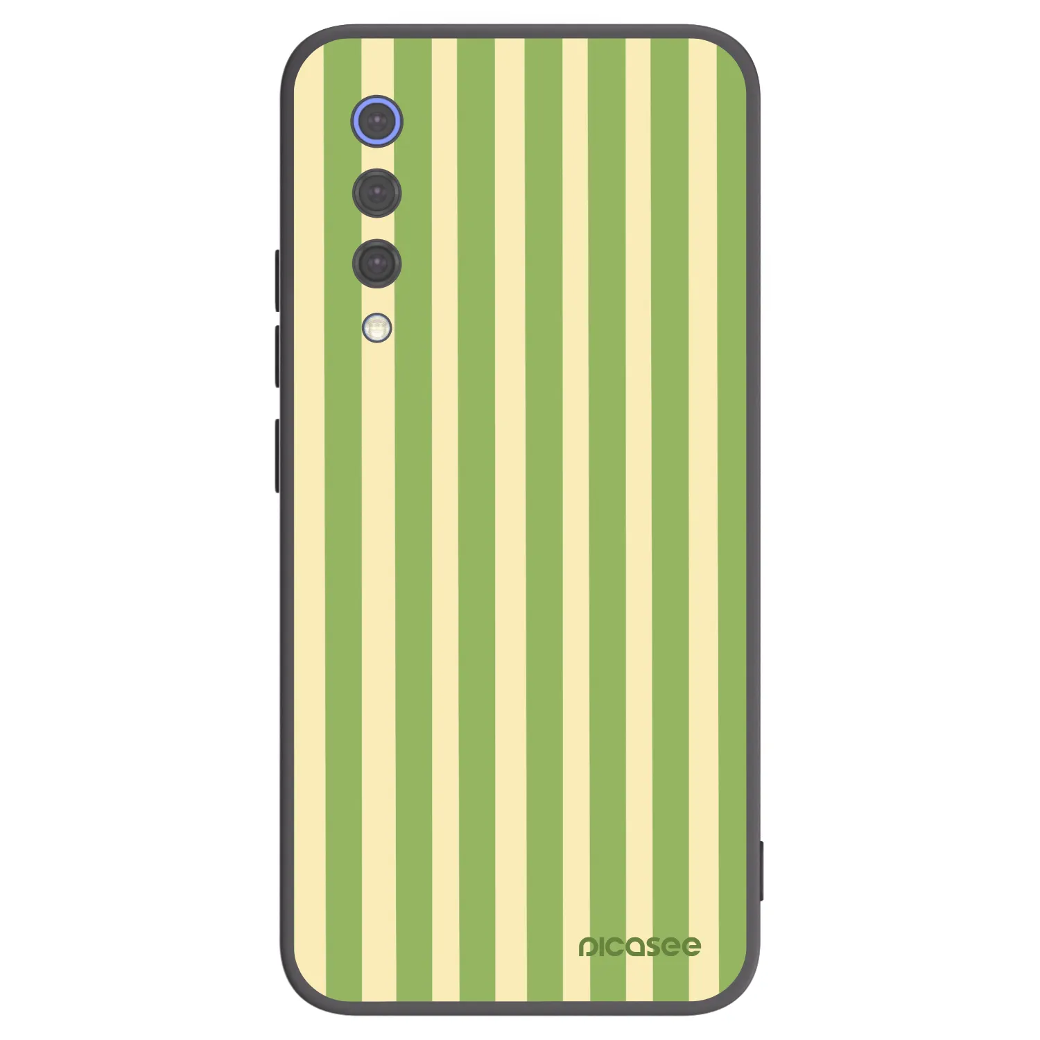 Picasee Μαύρη θήκη σιλικόνης για Xiaomi Mi 9 SE - Lines Matcha