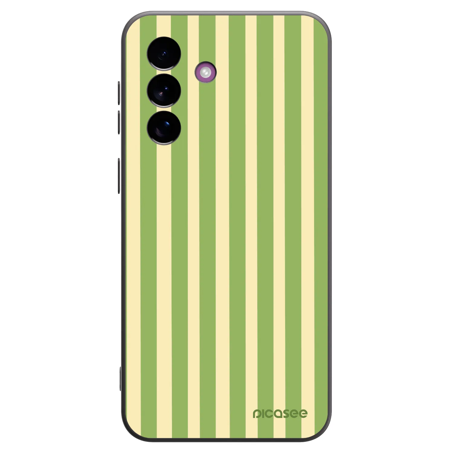 Picasee Μαύρη θήκη σιλικόνης για Samsung Galaxy A37 - Lines Matcha