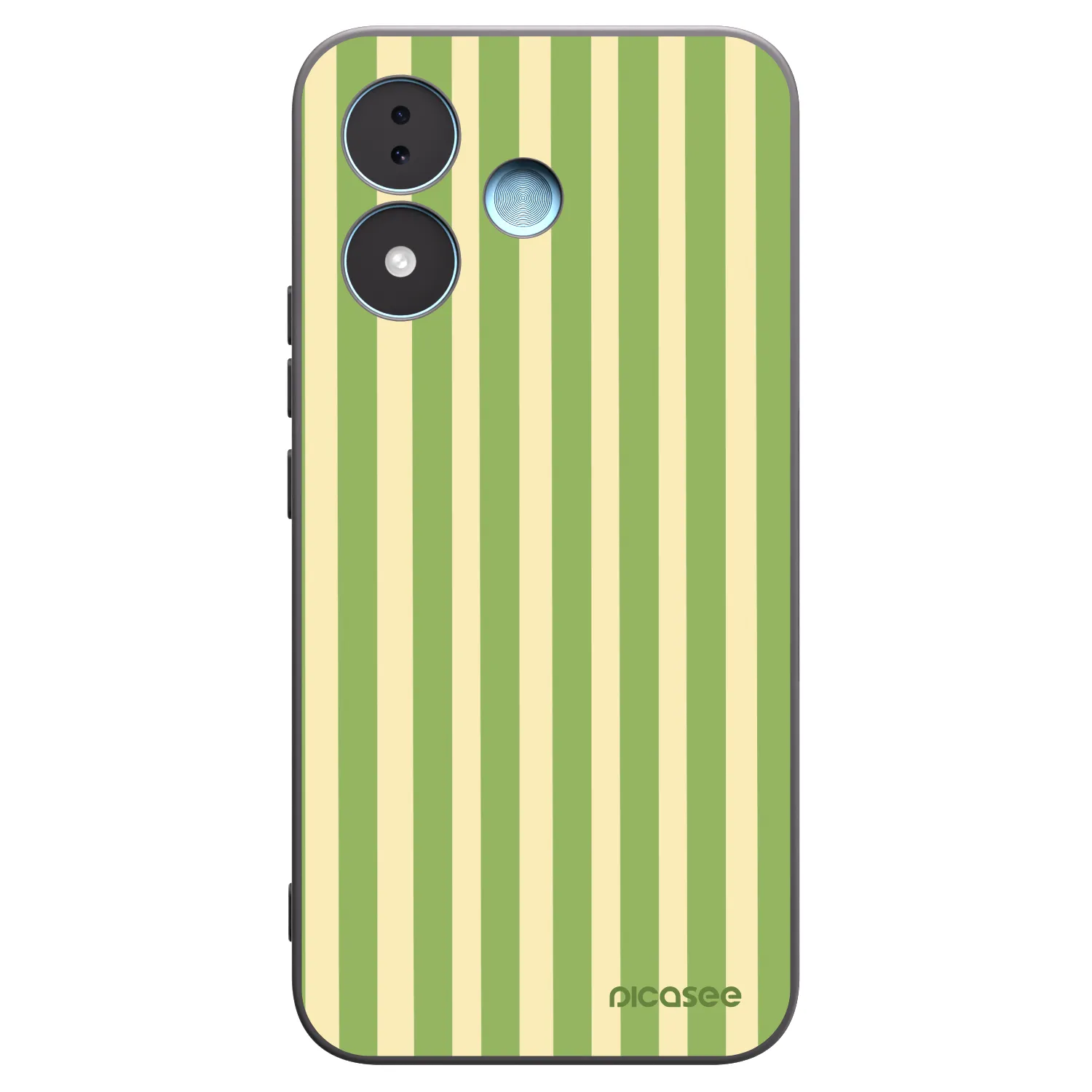 Picasee Μαύρη θήκη σιλικόνης για Xiaomi Redmi Note 17 5G - Lines Matcha