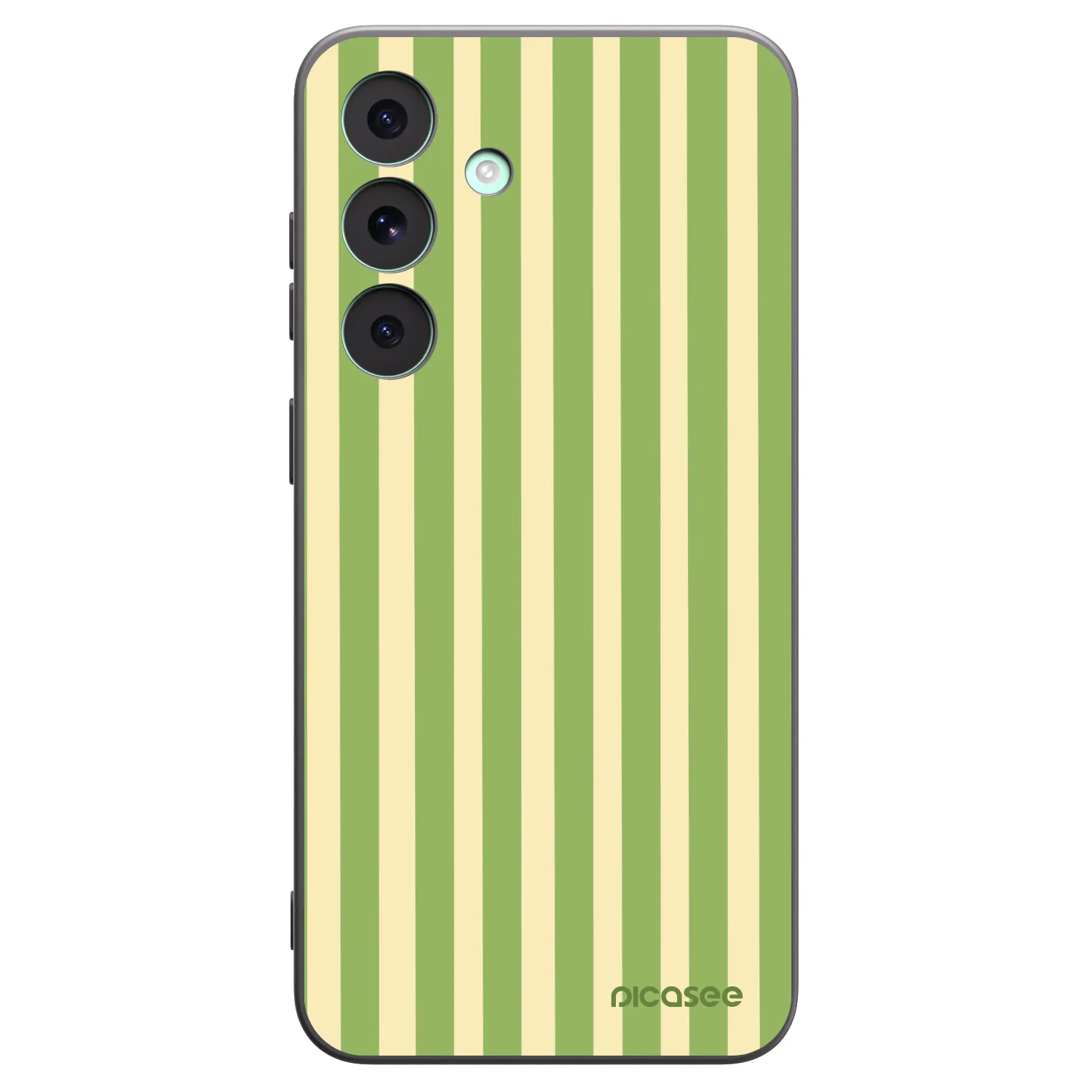 Picasee Μαύρη θήκη σιλικόνης για Samsung Galaxy S26 FE - Lines Matcha