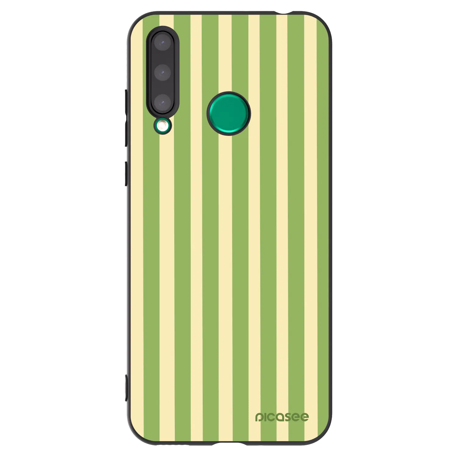 Picasee Μαύρη θήκη σιλικόνης για Honor 20 Lite - Lines Matcha