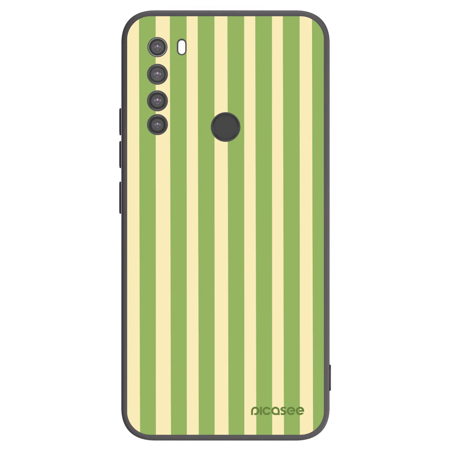 Picasee Μαύρη θήκη σιλικόνης για Xiaomi Redmi Note 8 - Lines Matcha