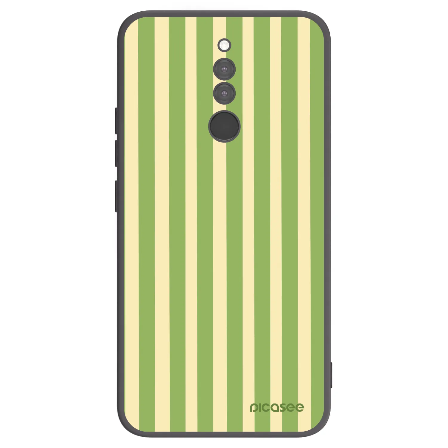 Picasee Μαύρη θήκη σιλικόνης για Xiaomi Redmi 8 - Lines Matcha