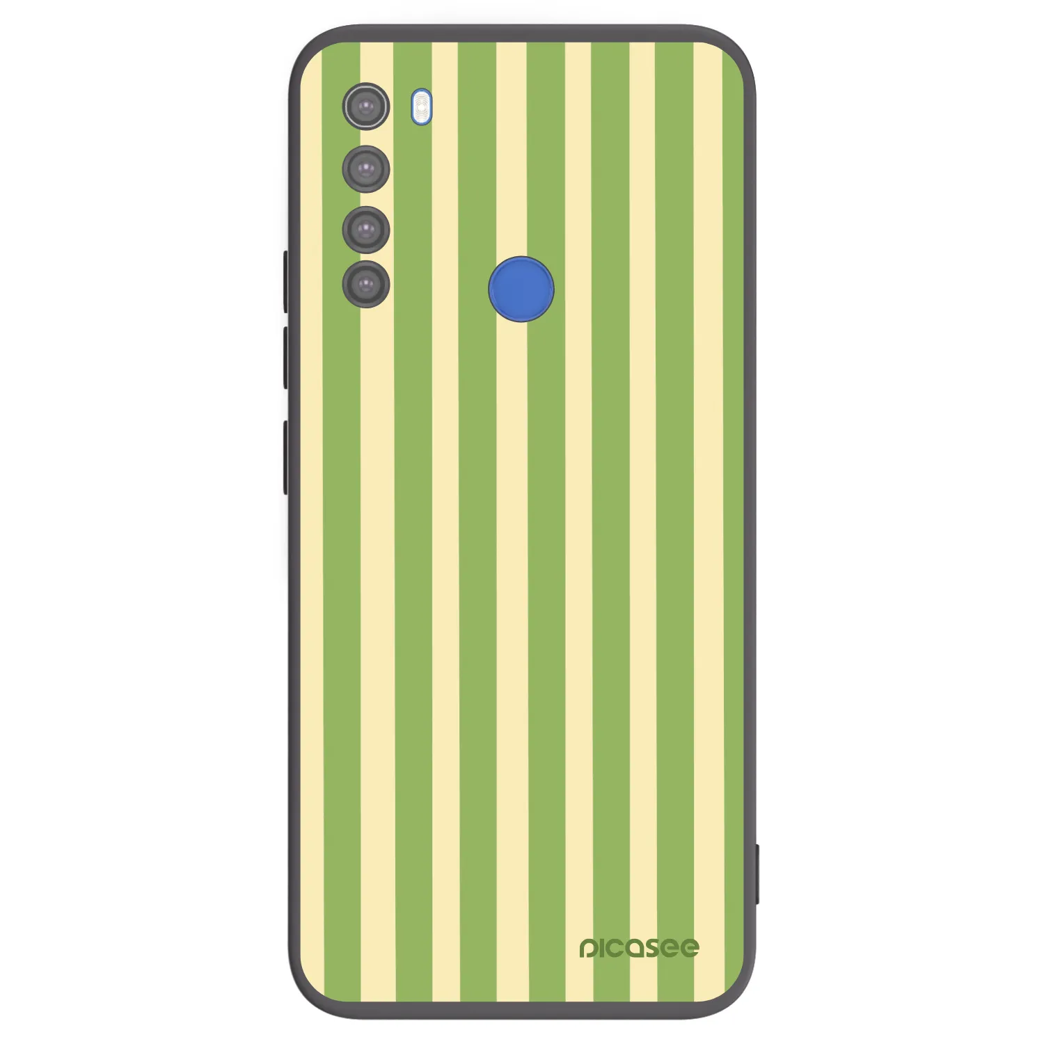 Picasee Μαύρη θήκη σιλικόνης για Xiaomi Redmi Note 8T - Lines Matcha