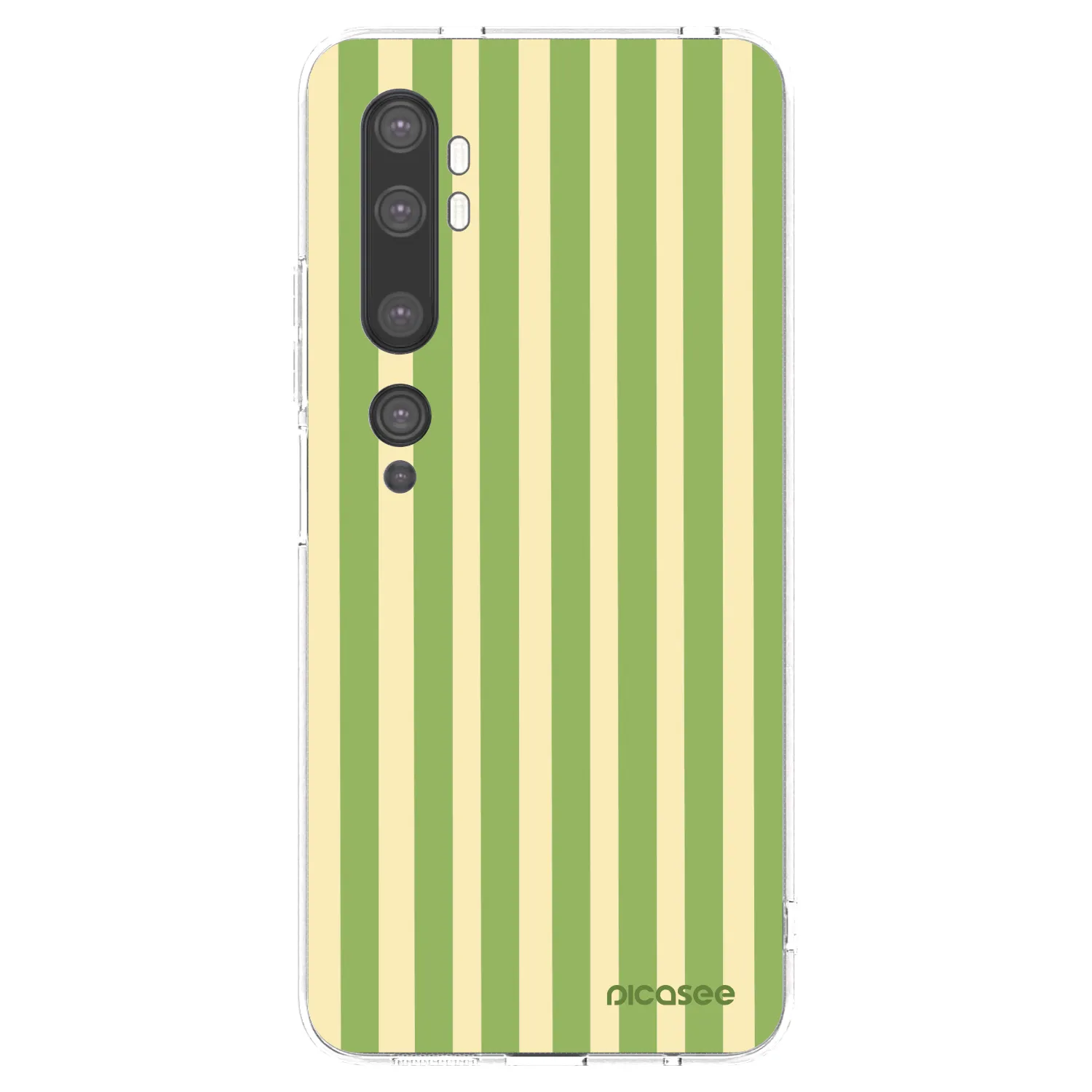 Picasee διαφανής θήκη σιλικόνης Xiaomi Mi Note 10 (Pro) - Lines Matcha