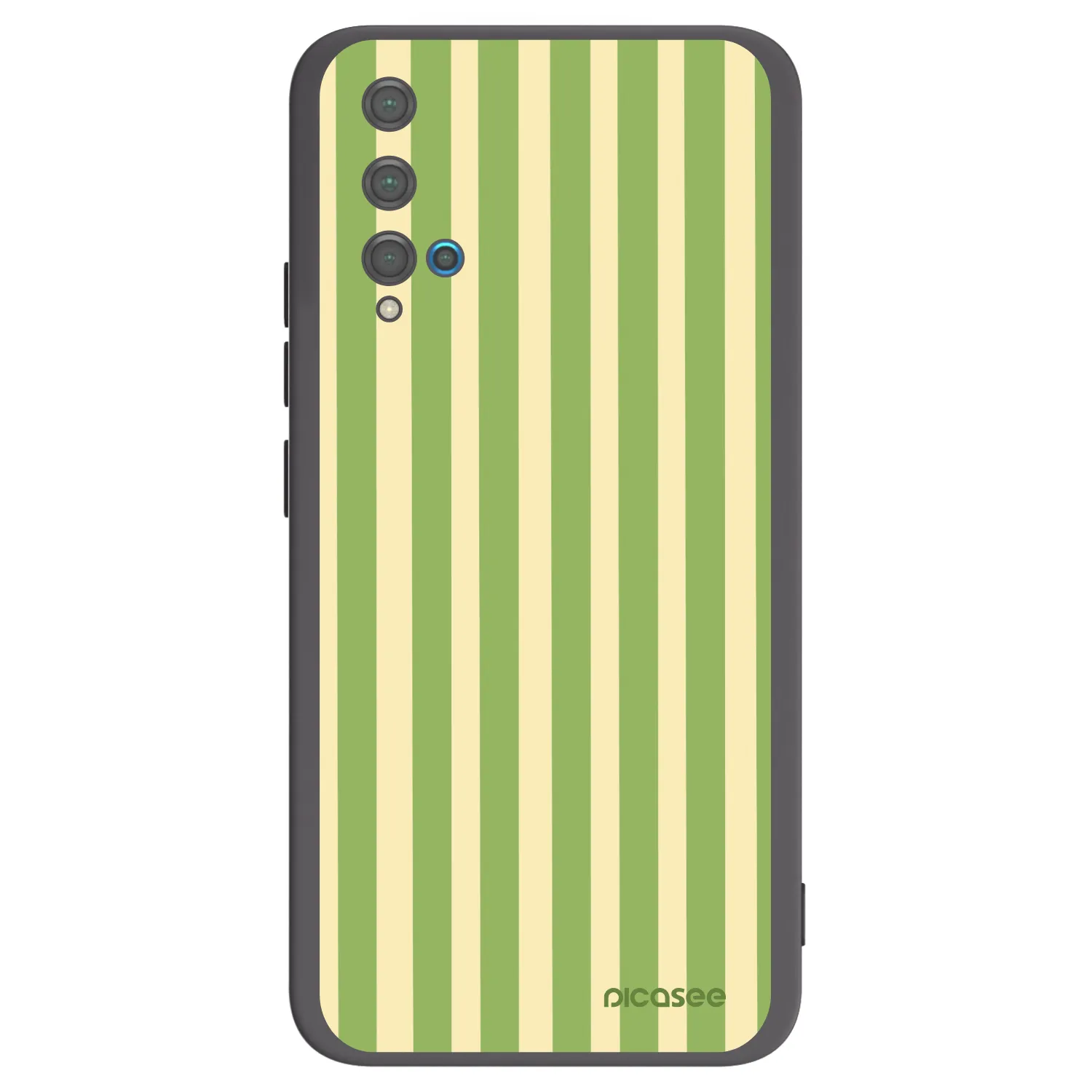 Picasee Μαύρη θήκη σιλικόνης για Huawei Nova 5T - Lines Matcha