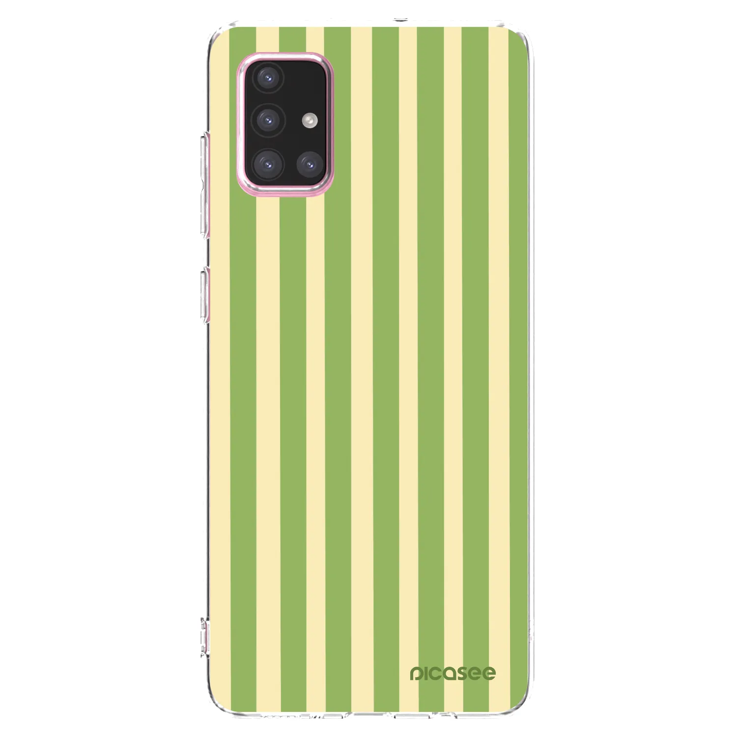 Picasee διαφανής θήκη σιλικόνης Samsung Galaxy A71 A715F - Lines Matcha