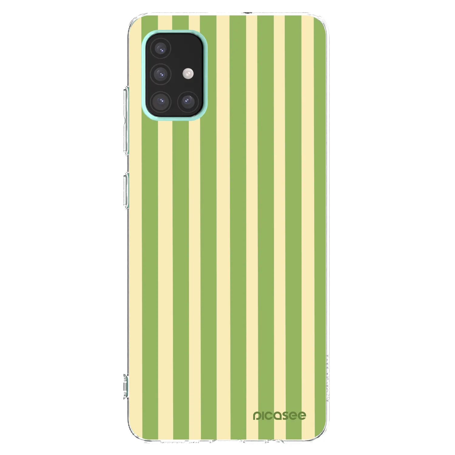 Picasee διαφανής θήκη σιλικόνης Samsung Galaxy A51 A515F - Lines Matcha