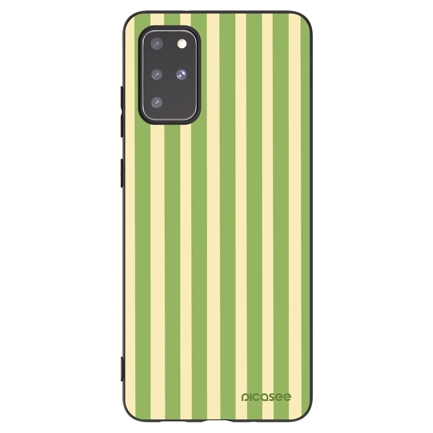 Picasee Μαύρη θήκη σιλικόνης για Samsung Galaxy S20+ G985F - Lines Matcha