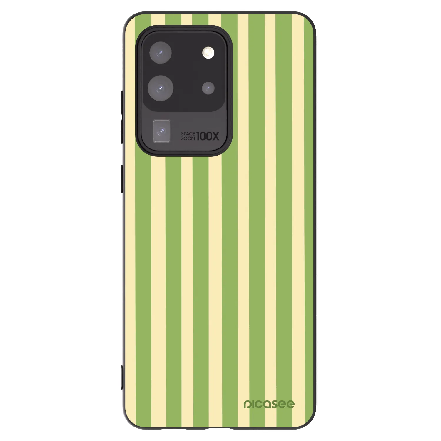 Picasee Μαύρη θήκη σιλικόνης για Samsung Galaxy S20 Ultra 5G G988F - Lines Matcha