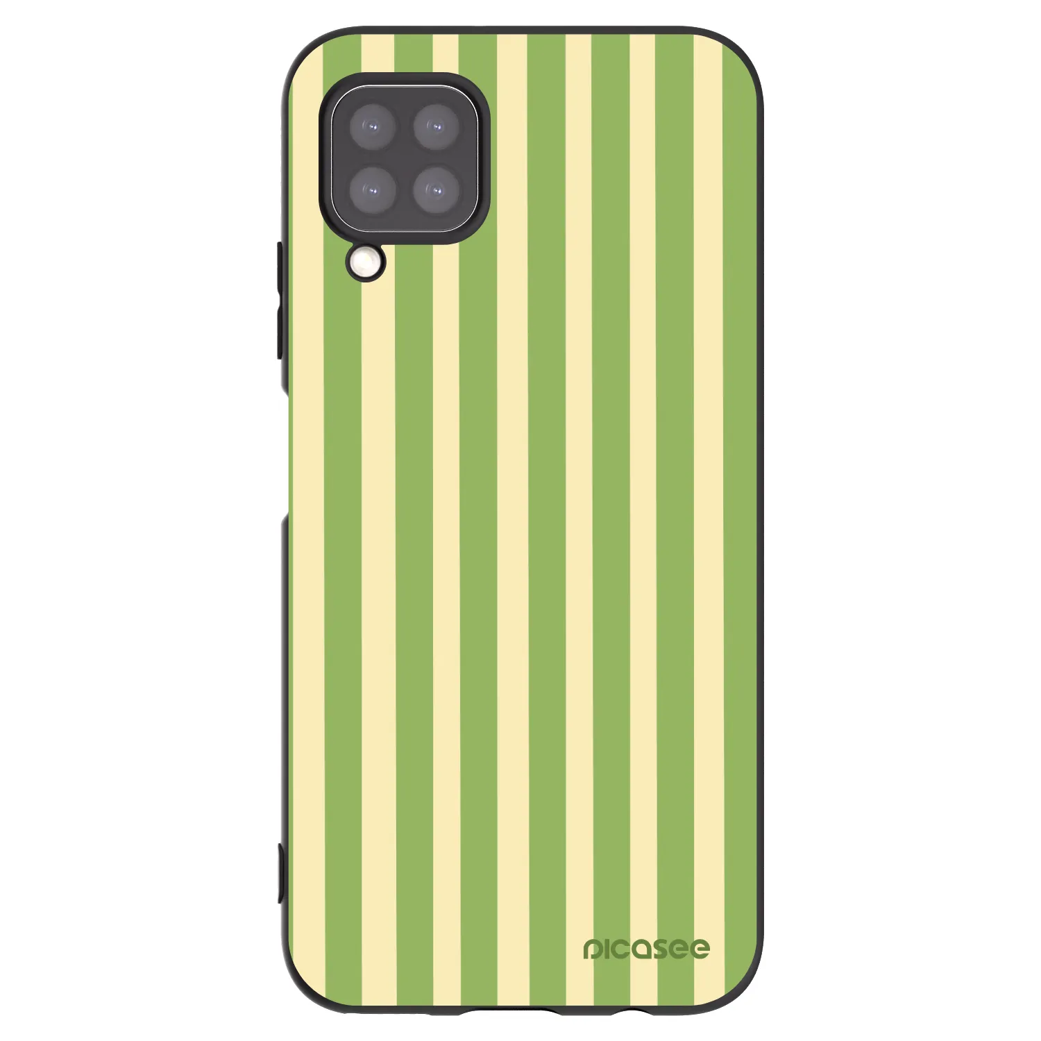 Picasee Μαύρη θήκη σιλικόνης για Huawei P40 Lite - Lines Matcha