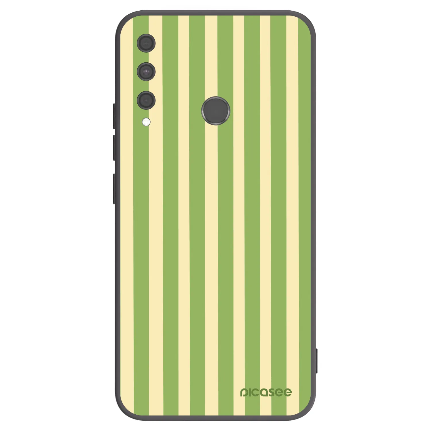 Picasee Μαύρη θήκη σιλικόνης για Huawei P40 Lite E - Lines Matcha