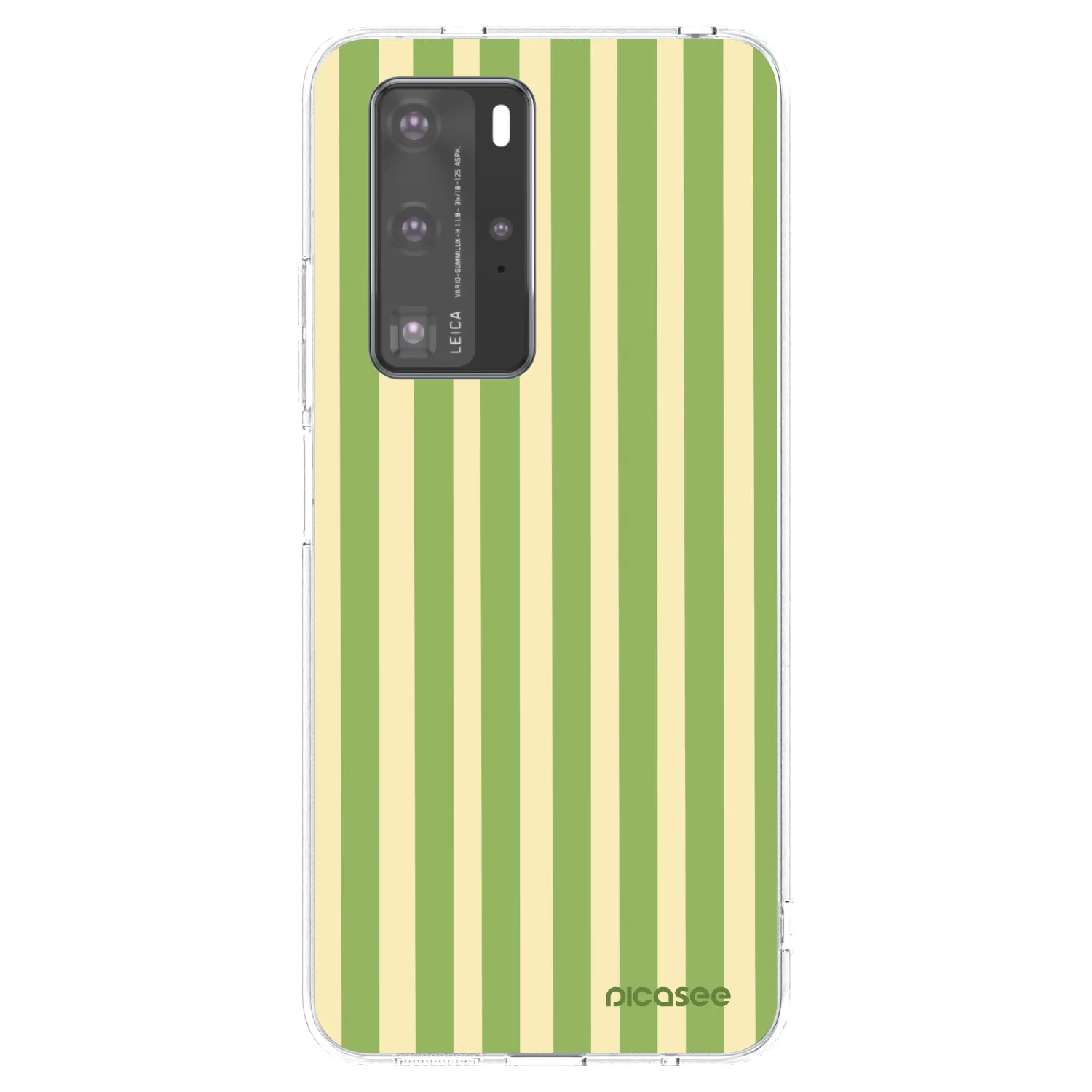 Picasee διαφανής θήκη σιλικόνης Huawei P40 Pro - Lines Matcha