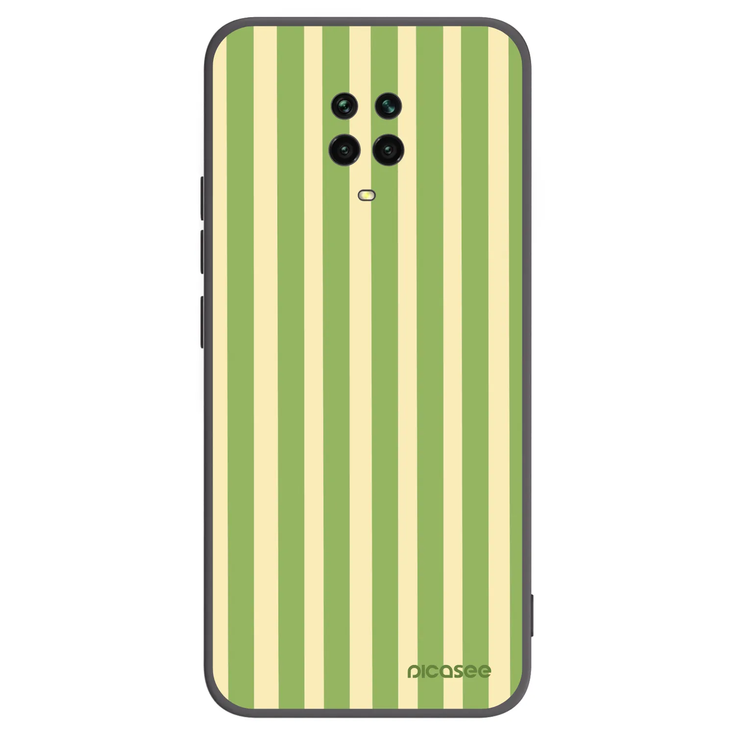Picasee Μαύρη θήκη σιλικόνης για Xiaomi Redmi Note 9 Pro - Lines Matcha