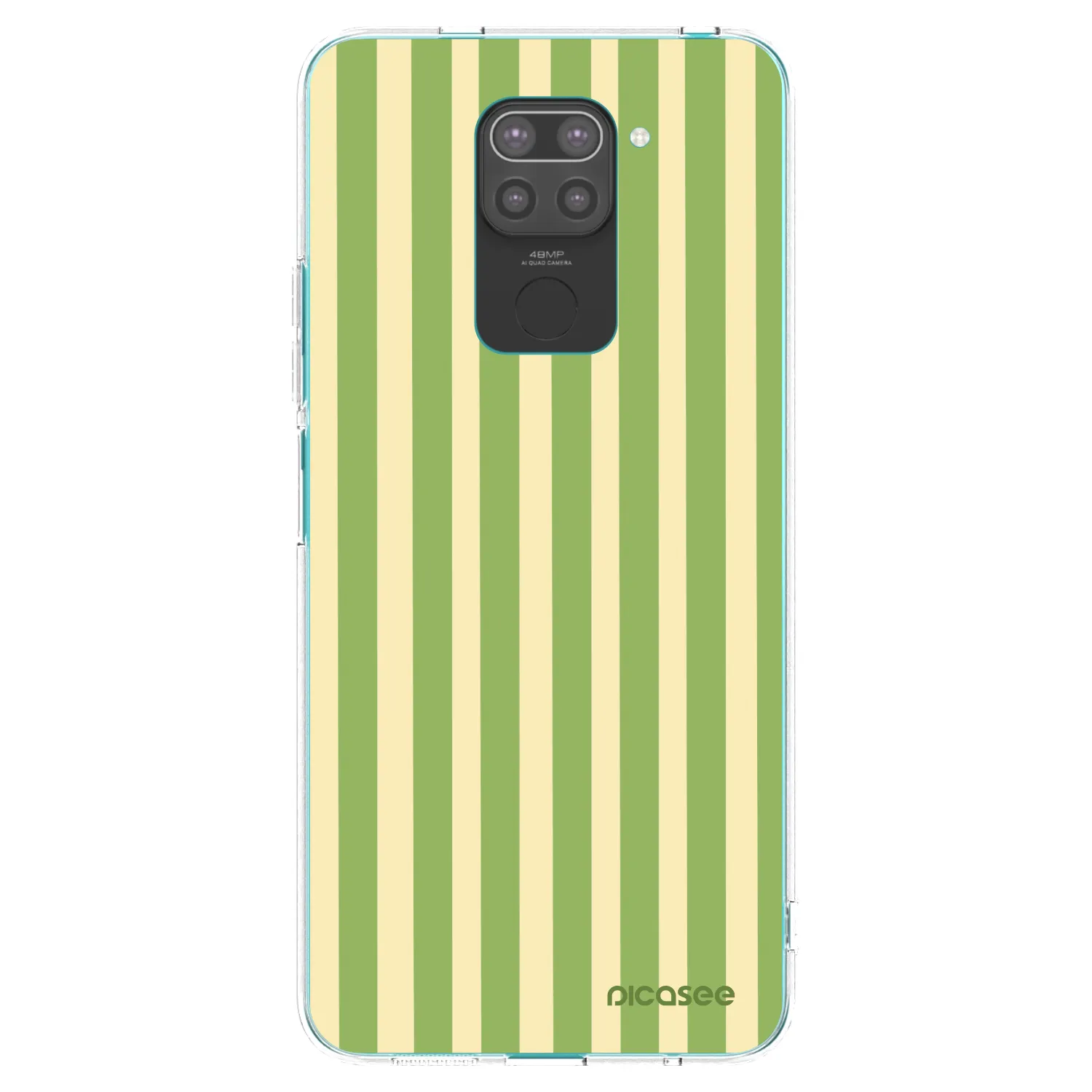 Picasee Μαύρη θήκη σιλικόνης για Xiaomi Redmi Note 9 - Lines Matcha