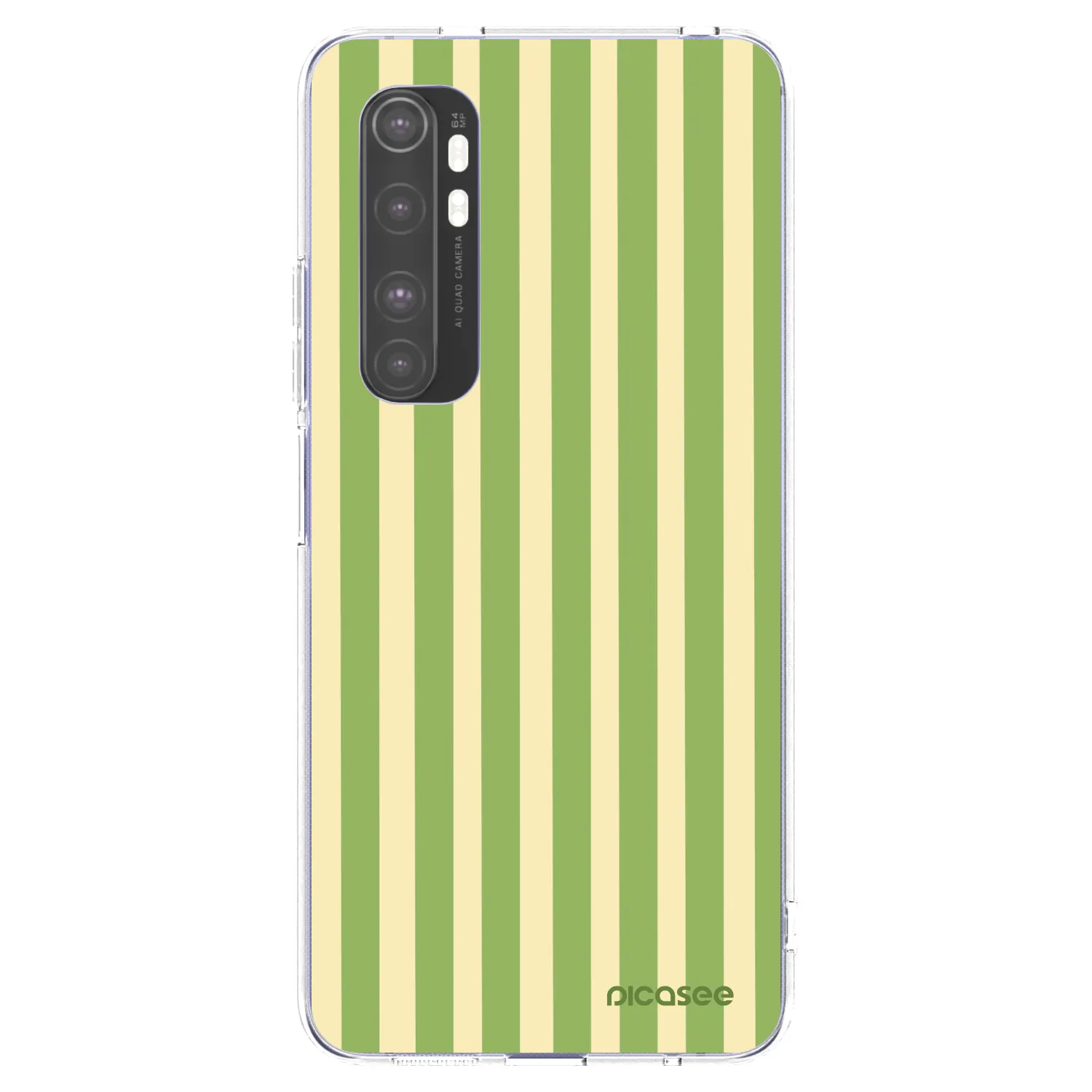 Picasee διαφανής θήκη σιλικόνης Xiaomi Mi Note 10 Lite - Lines Matcha