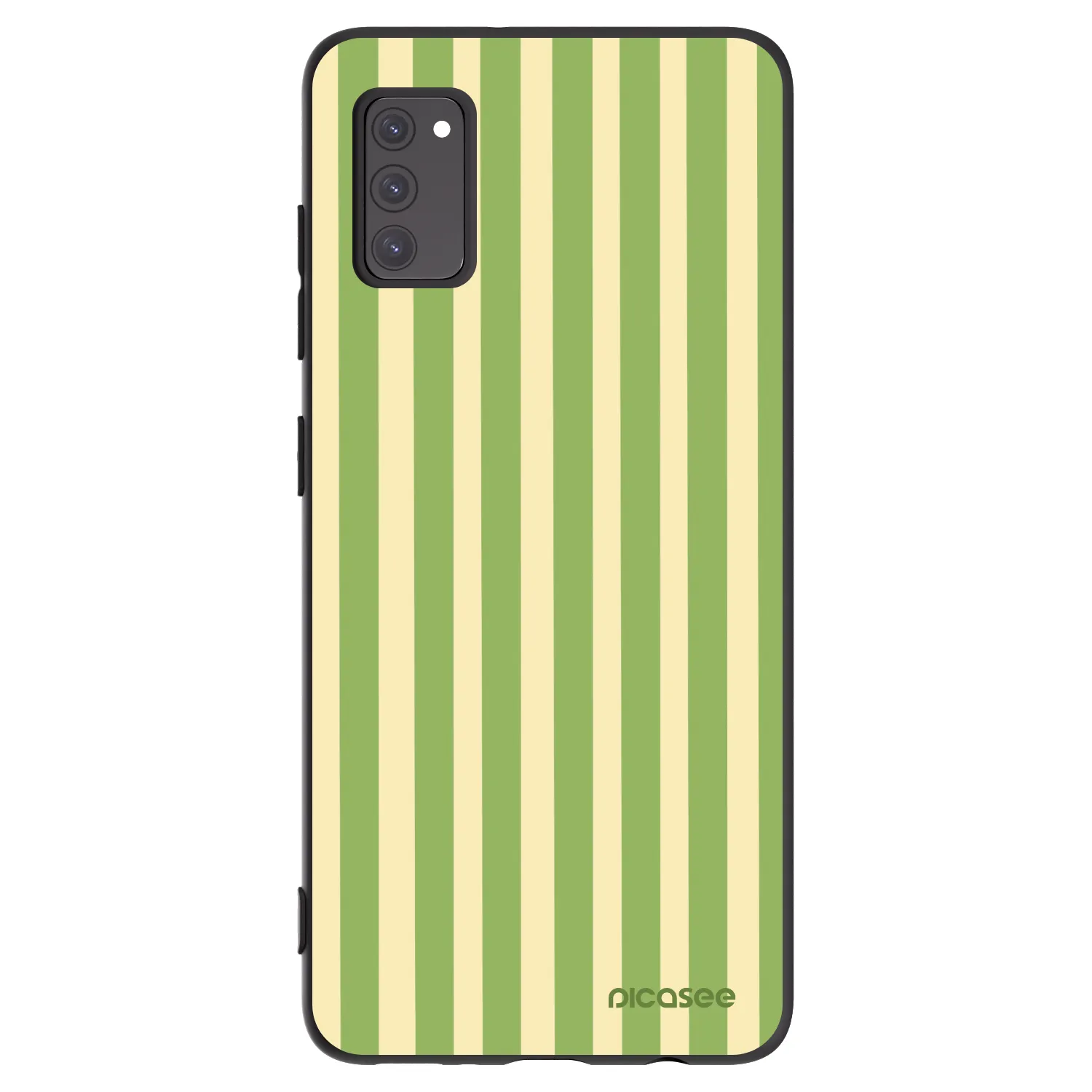 Picasee Μαύρη θήκη σιλικόνης για Samsung Galaxy A41 A415F - Lines Matcha