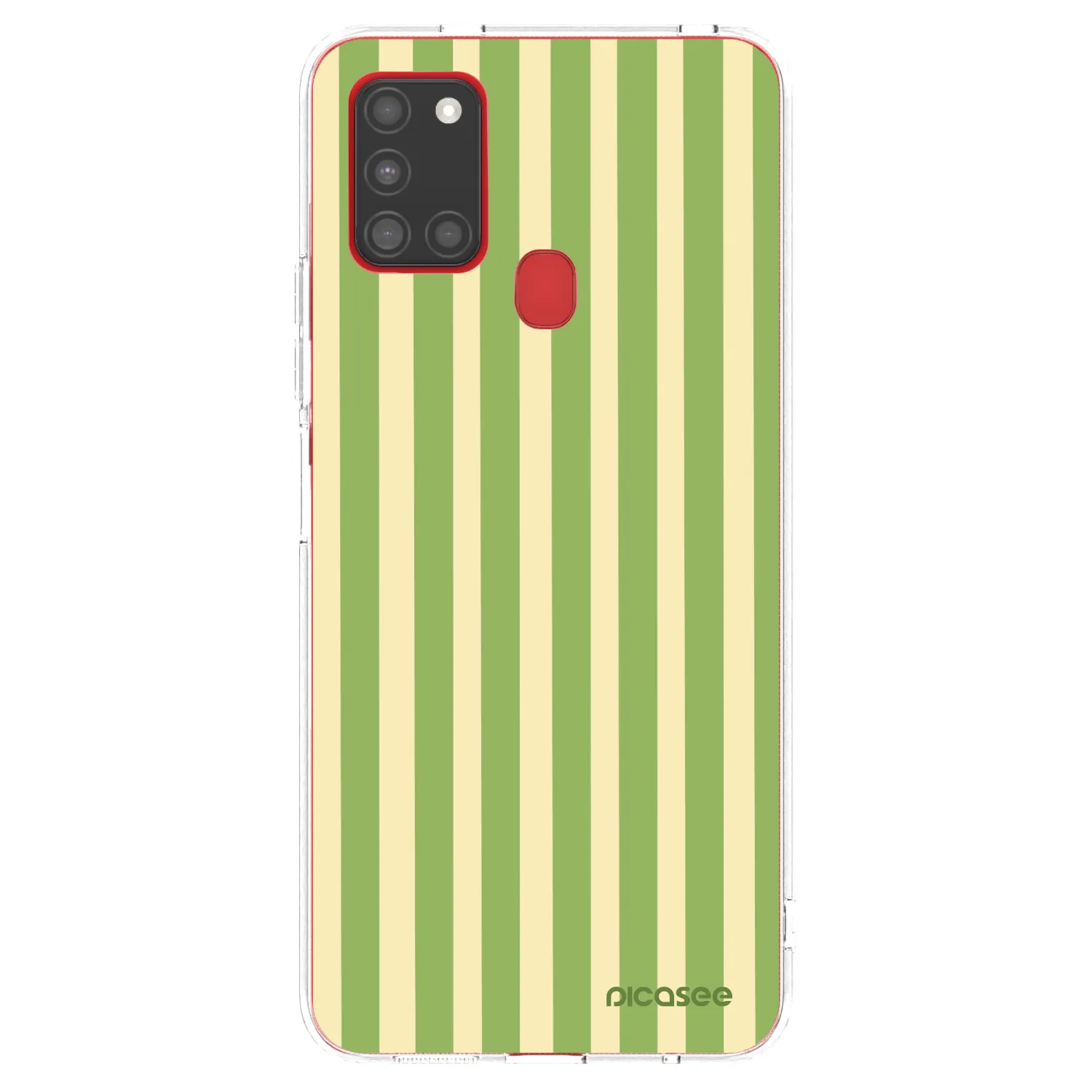 Picasee διαφανής θήκη σιλικόνης Samsung Galaxy A21s - Lines Matcha
