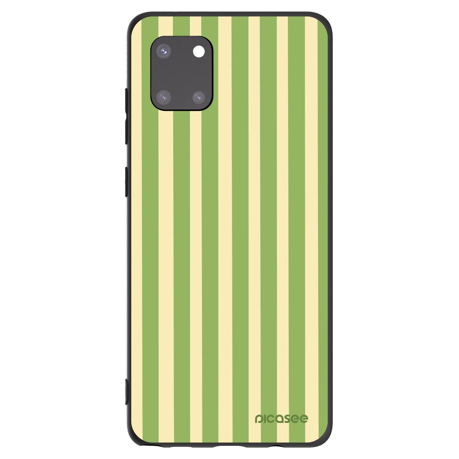 Picasee Μαύρη θήκη σιλικόνης για Samsung Galaxy Note 10 Lite N770F - Lines Matcha