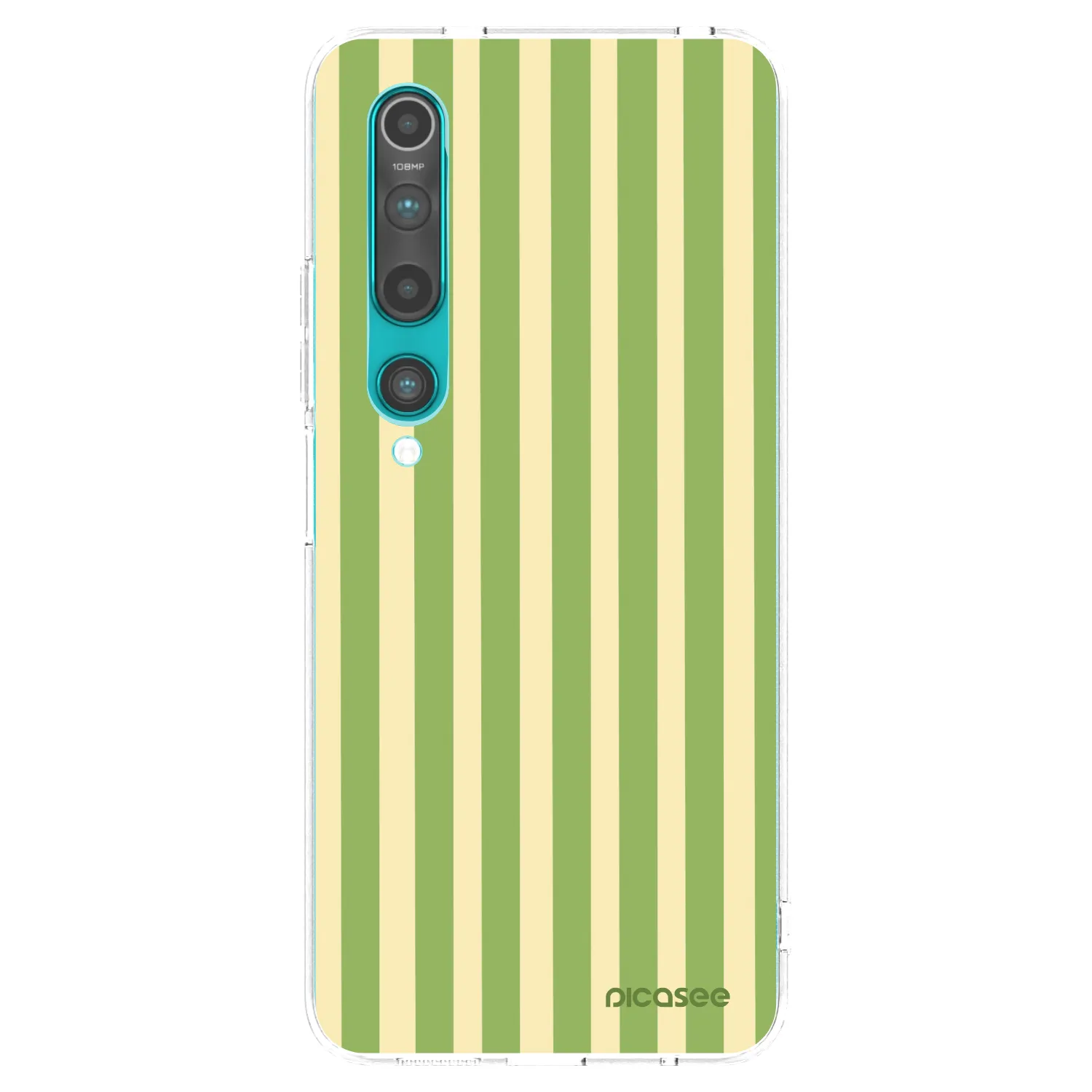 Picasee διαφανής θήκη σιλικόνης Xiaomi Mi 10 - Lines Matcha