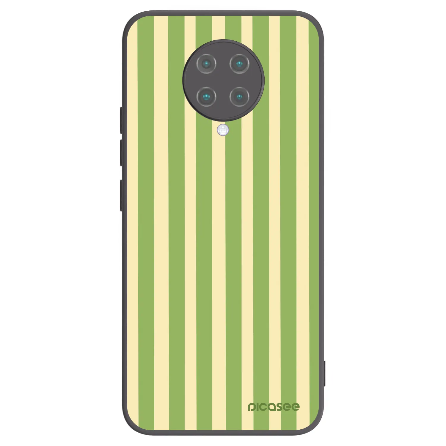 Picasee Μαύρη θήκη σιλικόνης για Xiaomi Poco F2 Pro - Lines Matcha