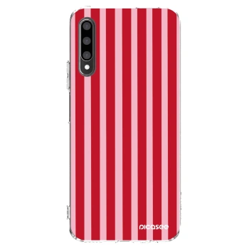 Picasee διαφανής θήκη σιλικόνης Honor 9X Pro - Lines red