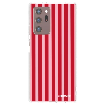 Picasee διαφανής θήκη σιλικόνης Samsung Galaxy Note 20 Ultra - Lines red