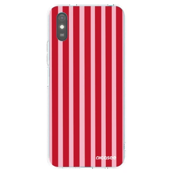 Picasee διαφανής θήκη σιλικόνης Xiaomi Redmi 9A - Lines red