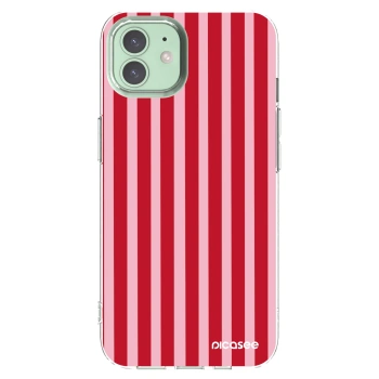 Picasee διαφανής θήκη σιλικόνης Apple iPhone 12 Pro - Lines red