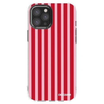 Picasee διαφανής θήκη σιλικόνης Apple iPhone 12 Pro Max - Lines red