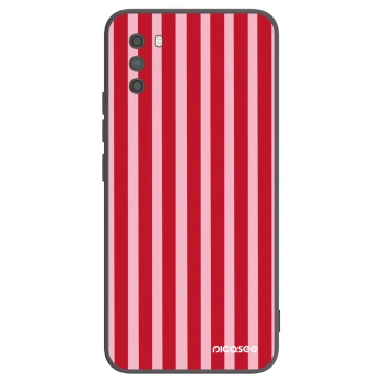 Picasee Μαύρη θήκη σιλικόνης για Xiaomi Poco M3 - Lines red