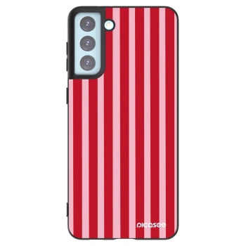 Picasee Μαύρη θήκη σιλικόνης για Samsung Galaxy S21+ 5G G996F - Lines red