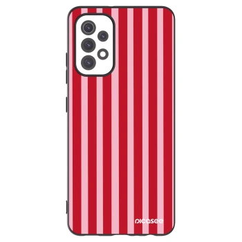 Picasee Μαύρη θήκη σιλικόνης για Samsung Galaxy A32 5G A326B - Lines red