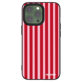 Picasee Μαύρη θήκη σιλικόνης για Apple iPhone 13 Pro - Lines red