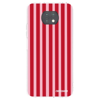 Picasee διαφανής θήκη σιλικόνης Xiaomi Redmi Note 9T - Lines red