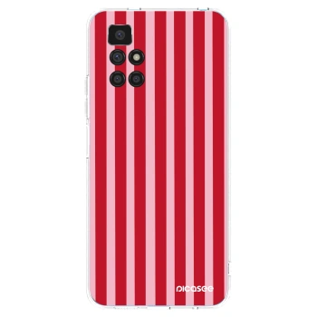 Picasee διαφανής θήκη σιλικόνης Xiaomi Redmi 10 - Lines red