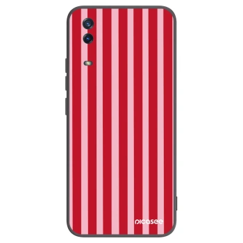 Picasee Μαύρη θήκη σιλικόνης για Vivo Y11s - Lines red