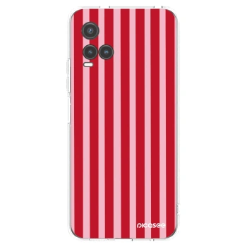 Picasee διαφανής θήκη σιλικόνης Vivo Y33s - Lines red