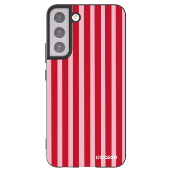 Picasee Μαύρη θήκη σιλικόνης για Samsung Galaxy S22+ 5G - Lines red