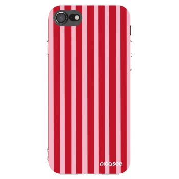Picasee διαφανής θήκη σιλικόνης Apple iPhone SE 2022 - Lines red