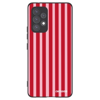 Picasee Μαύρη θήκη σιλικόνης για Samsung Galaxy A53 5G A536 - Lines red