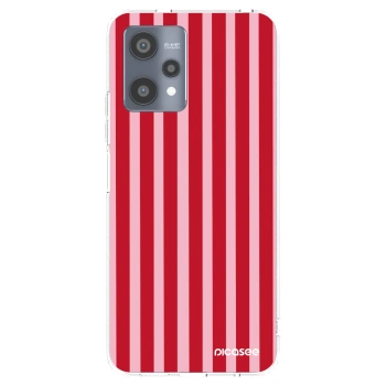 Picasee διαφανής θήκη σιλικόνης Realme 9 Pro 5G - Lines red