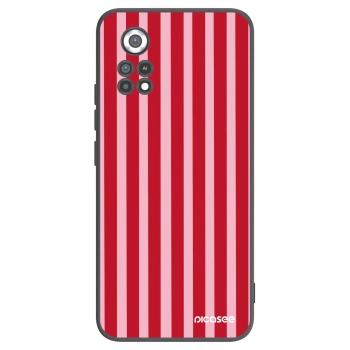 Picasee Μαύρη θήκη σιλικόνης για Xiaomi Poco X4 Pro 5G - Lines red
