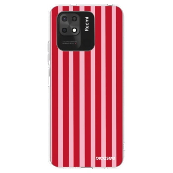 Picasee διαφανής θήκη σιλικόνης Xiaomi Redmi 10C - Lines red